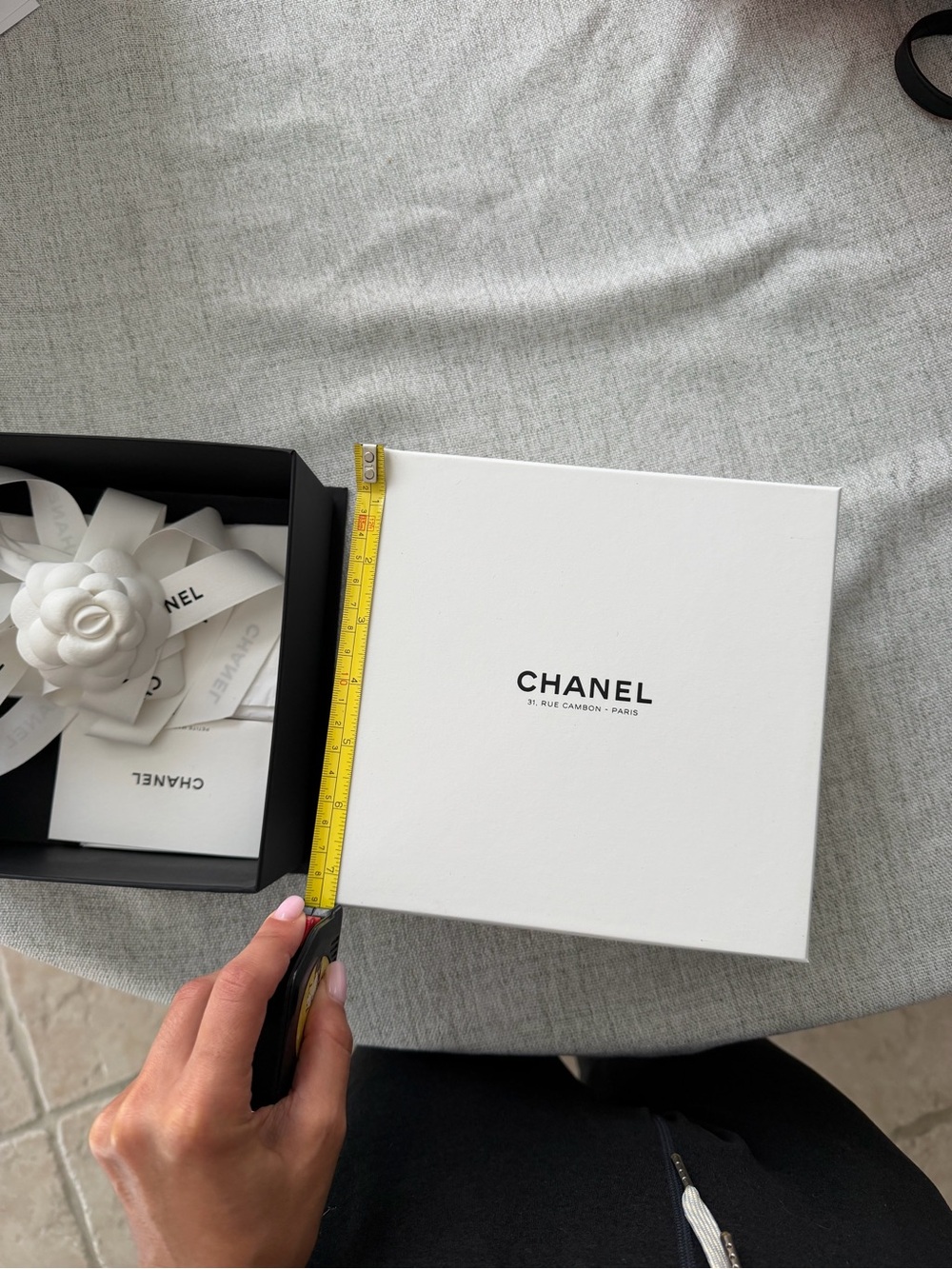 ORIGINAL CHANEL RUE CAMBON White Box with Camellia Ribbon